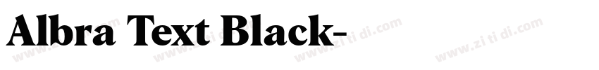 Albra Text Black字体转换